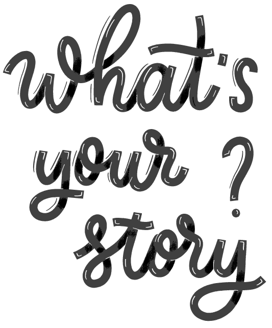 Imagen con texto que pregunta: ¿Cual es tu historia?